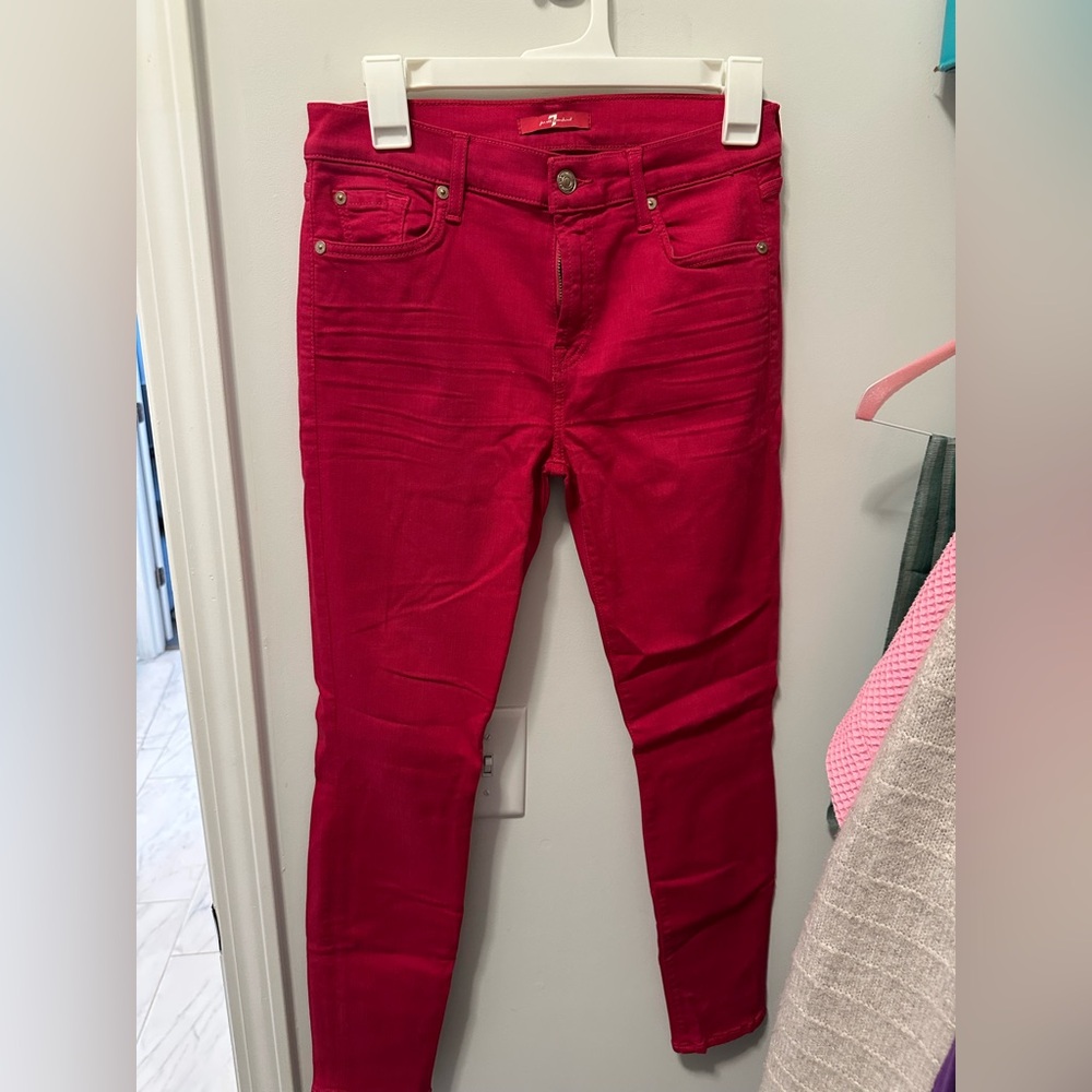 Women's Red Jeans